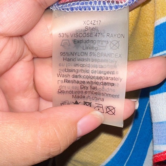 Tracy Reese X ANTHROPOLOGIE Seaside Striped Midi Dress sz 4 #F - Picture 4 of 6